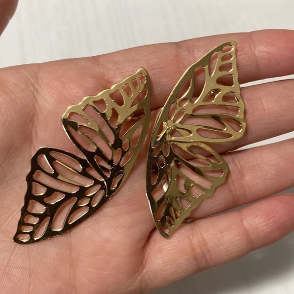 New Butterfly Statement Earrings - Picture 7 of 8